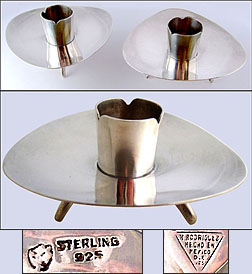 Mexican Sterling Silver Candle Stands