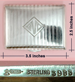 William B. Kerr & Co.  Sterling Cigarette Case
