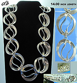KB Sterling swirl link necklace