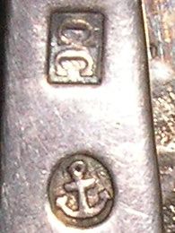Silver hallmarks anchor