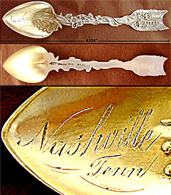 Arrow & Heart Shiebler sterling souvenir spoon