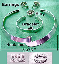 Georg Jensen Sterling Jewelry Set